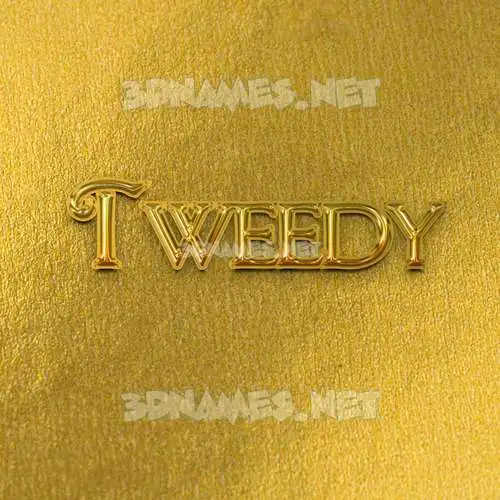 tweedy in All Gold style - 3D name wallpaper tweedy in All Gold style - 3D name wallpaper