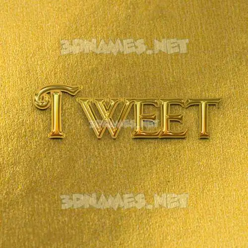 tweet in All Gold style - 3D name wallpaper tweet in All Gold style - 3D name wallpaper