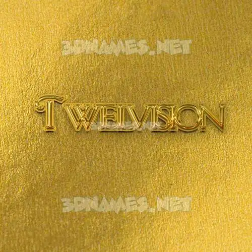 twelvision in All Gold style - 3D name wallpaper twelvision in All Gold style - 3D name wallpaper