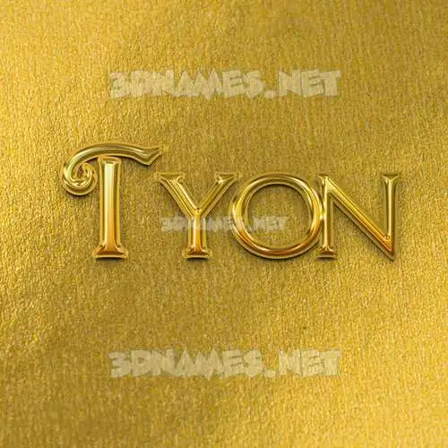 tyon in All Gold style - 3D name wallpaper tyon in All Gold style - 3D name wallpaper
