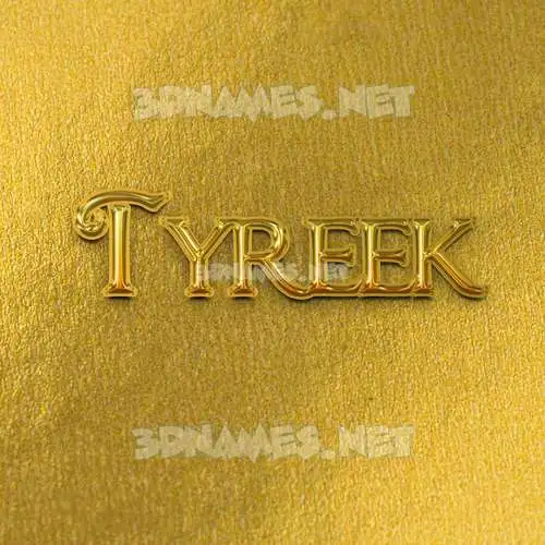 tyreek in All Gold style - 3D name wallpaper tyreek in All Gold style - 3D name wallpaper