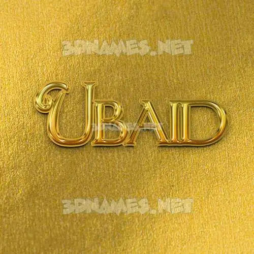 ubaid in All Gold style - 3D name wallpaper ubaid in All Gold style - 3D name wallpaper