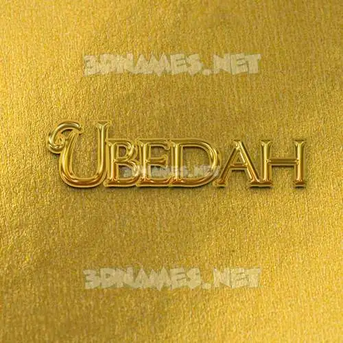 ubedah in All Gold style - 3D name wallpaper ubedah in All Gold style - 3D name wallpaper