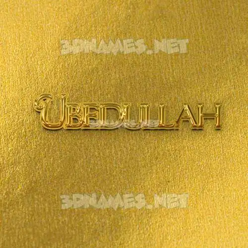 ubedullah in All Gold style - 3D name wallpaper ubedullah in All Gold style - 3D name wallpaper