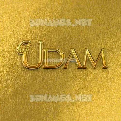 udam in All Gold style - 3D name wallpaper udam in All Gold style - 3D name wallpaper
