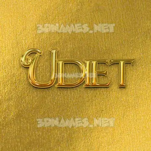udiet in All Gold style - 3D name wallpaper udiet in All Gold style - 3D name wallpaper