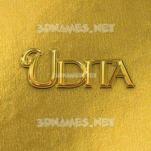 udita in All Gold style - 3D name wallpaper udita in All Gold style - 3D name wallpaper