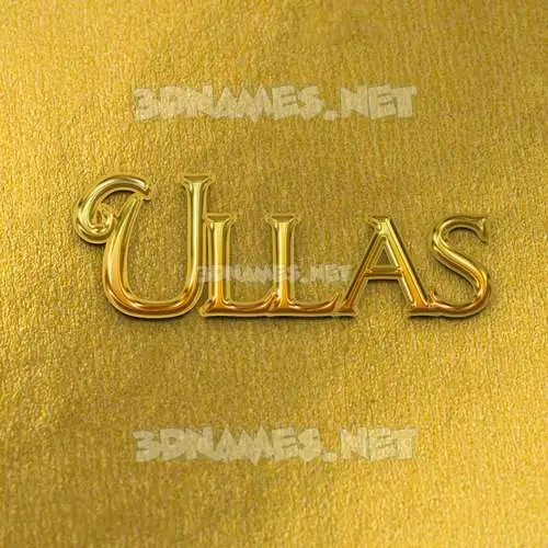 ullas in All Gold style - 3D name wallpaper ullas in All Gold style - 3D name wallpaper
