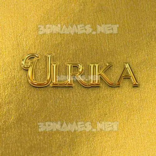 ulrika in All Gold style - 3D name wallpaper ulrika in All Gold style - 3D name wallpaper