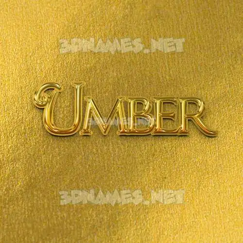 umber in All Gold style - 3D name wallpaper umber in All Gold style - 3D name wallpaper