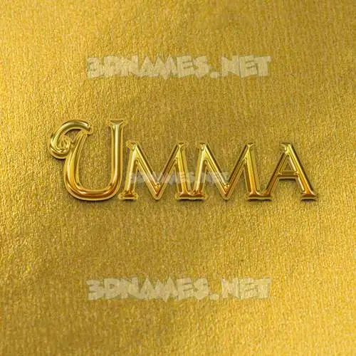 umma in All Gold style - 3D name wallpaper umma in All Gold style - 3D name wallpaper