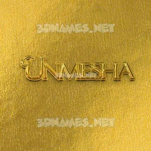 unmesha in All Gold style - 3D name wallpaper unmesha in All Gold style - 3D name wallpaper
