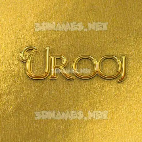 urooj in All Gold style - 3D name wallpaper urooj in All Gold style - 3D name wallpaper