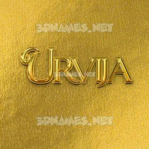 urvija in All Gold style - 3D name wallpaper urvija in All Gold style - 3D name wallpaper