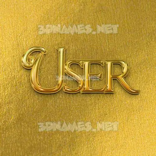 user in All Gold style - 3D name wallpaper user in All Gold style - 3D name wallpaper