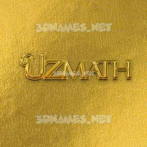 uzmath in All Gold style - 3D name wallpaper uzmath in All Gold style - 3D name wallpaper