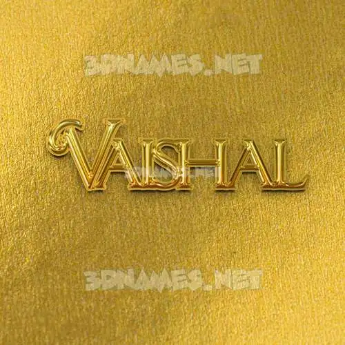 vaishal in All Gold style - 3D name wallpaper vaishal in All Gold style - 3D name wallpaper