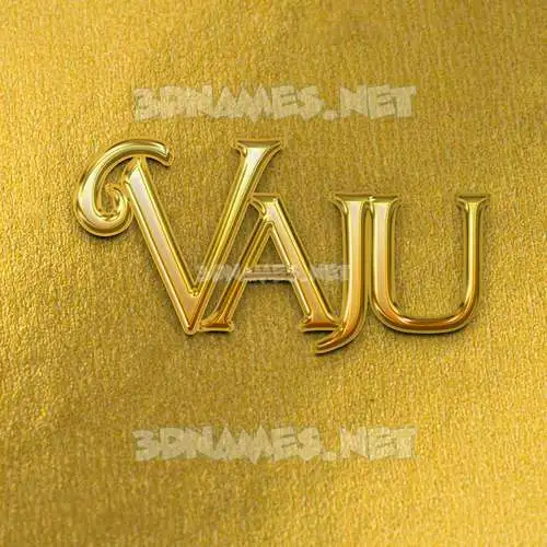 vaju in All Gold style - 3D name wallpaper vaju in All Gold style - 3D name wallpaper