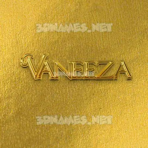 vaneeza in All Gold style - 3D name wallpaper vaneeza in All Gold style - 3D name wallpaper