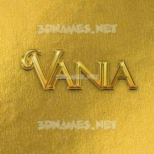 vania in All Gold style - 3D name wallpaper vania in All Gold style - 3D name wallpaper