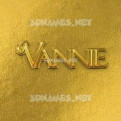 vannie in All Gold style - 3D name wallpaper vannie in All Gold style - 3D name wallpaper