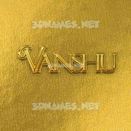 vanshu in All Gold style - 3D name wallpaper vanshu in All Gold style - 3D name wallpaper