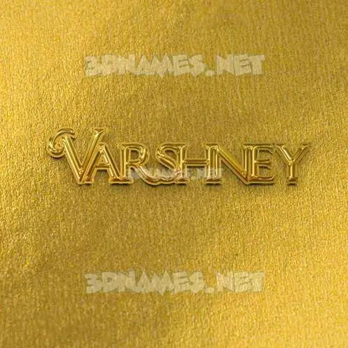 varshney in All Gold style - 3D name wallpaper