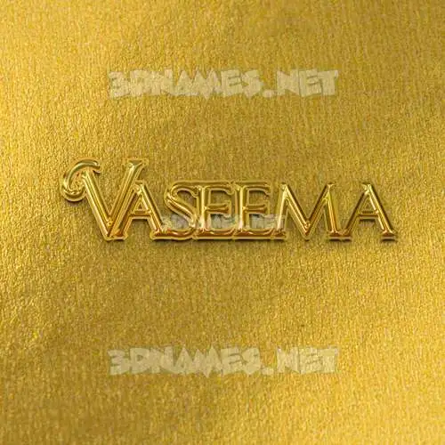 vaseema in All Gold style - 3D name wallpaper vaseema in All Gold style - 3D name wallpaper