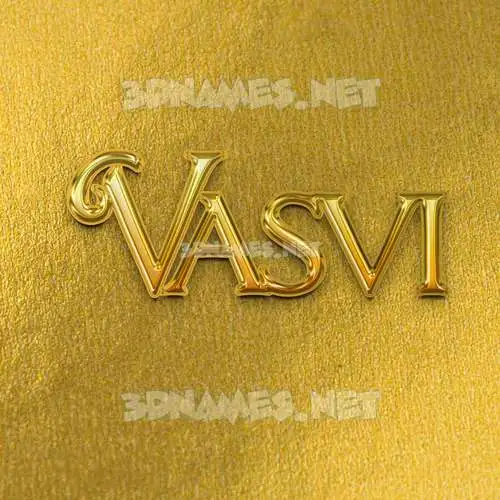 vasvi in All Gold style - 3D name wallpaper vasvi in All Gold style - 3D name wallpaper