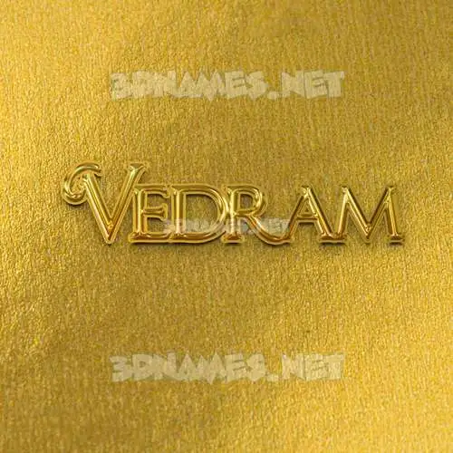 vedram in All Gold style - 3D name wallpaper vedram in All Gold style - 3D name wallpaper