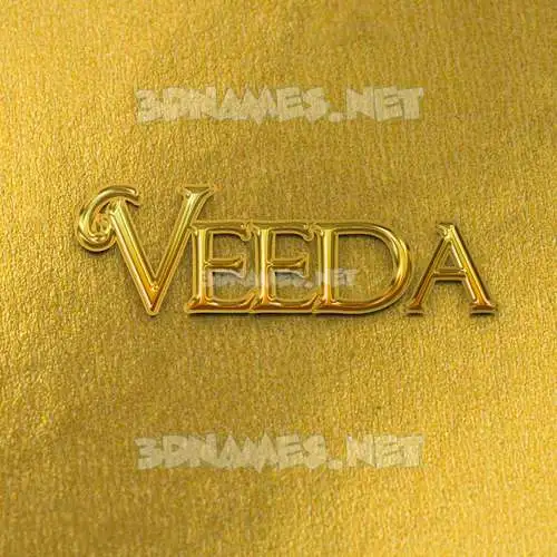 veeda in All Gold style - 3D name wallpaper veeda in All Gold style - 3D name wallpaper