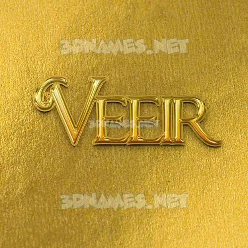 veeir in All Gold style - 3D name wallpaper veeir in All Gold style - 3D name wallpaper