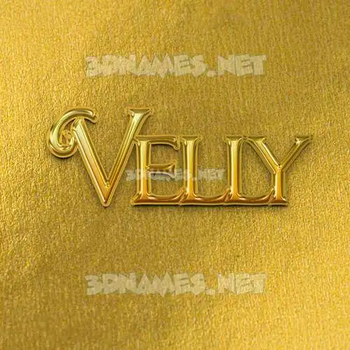 velly in All Gold style - 3D name wallpaper