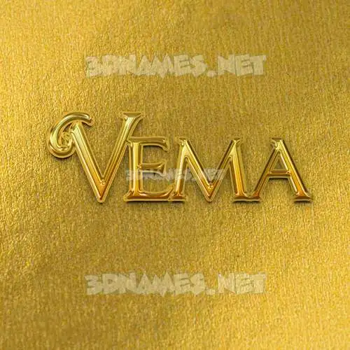 vema in All Gold style - 3D name wallpaper vema in All Gold style - 3D name wallpaper
