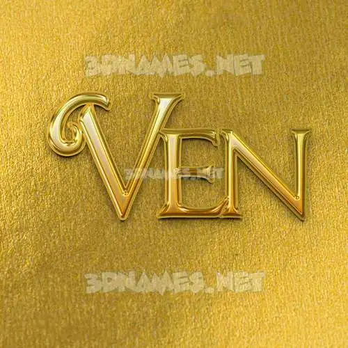 ven in All Gold style - 3D name wallpaper ven in All Gold style - 3D name wallpaper