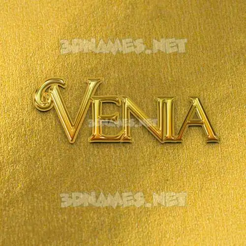 venia in All Gold style - 3D name wallpaper venia in All Gold style - 3D name wallpaper