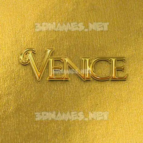venice in All Gold style - 3D name wallpaper venice in All Gold style - 3D name wallpaper