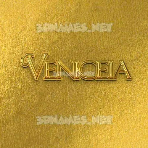 veniceia in All Gold style - 3D name wallpaper veniceia in All Gold style - 3D name wallpaper