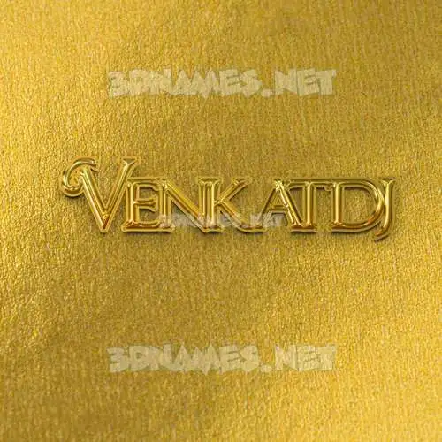 venkatdj in All Gold style - 3D name wallpaper venkatdj in All Gold style - 3D name wallpaper