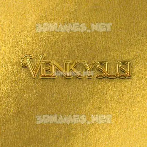 venkysusi in All Gold style - 3D name wallpaper