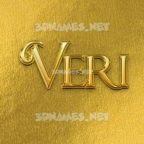 veri in All Gold style - 3D name wallpaper
