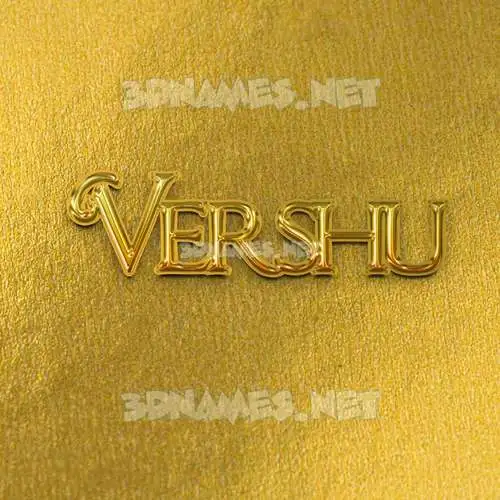 vershu in All Gold style - 3D name wallpaper vershu in All Gold style - 3D name wallpaper