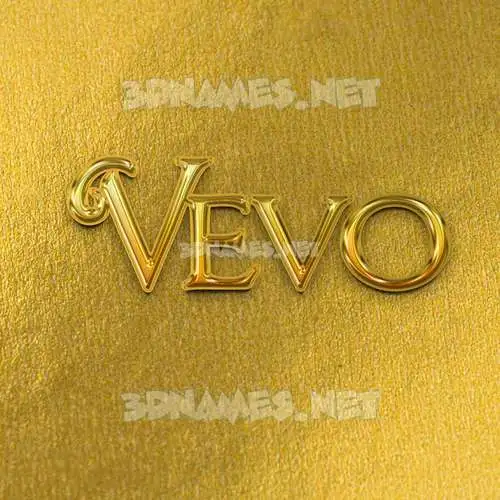 vevo in All Gold style - 3D name wallpaper