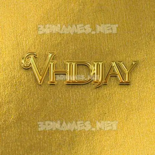 vhdijay in All Gold style - 3D name wallpaper