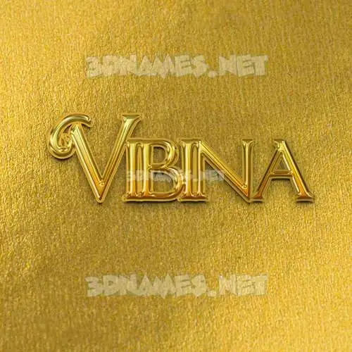 vibina in All Gold style - 3D name wallpaper