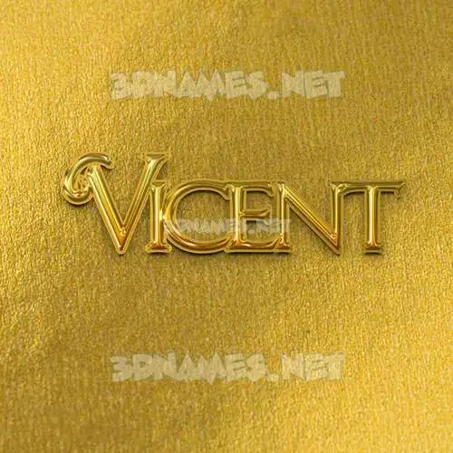 vicent in All Gold style - 3D name wallpaper vicent in All Gold style - 3D name wallpaper