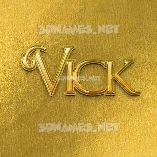 vick in All Gold style - 3D name wallpaper vick in All Gold style - 3D name wallpaper