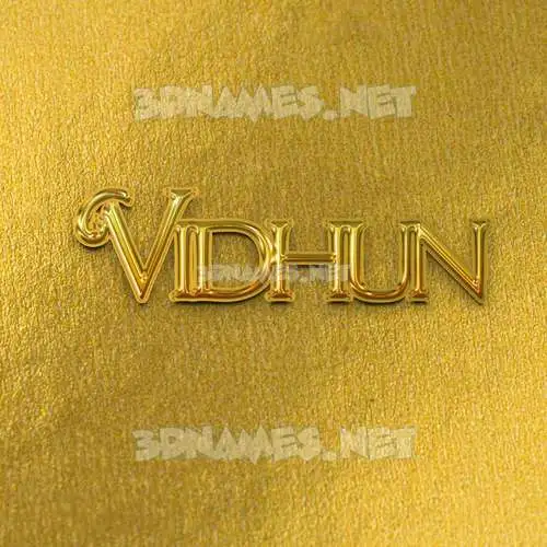 vidhun in All Gold style - 3D name wallpaper vidhun in All Gold style - 3D name wallpaper