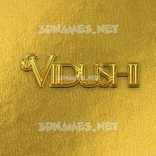 vidushi in All Gold style - 3D name wallpaper vidushi in All Gold style - 3D name wallpaper