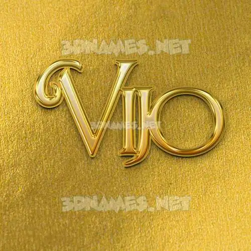 vijo in All Gold style - 3D name wallpaper vijo in All Gold style - 3D name wallpaper